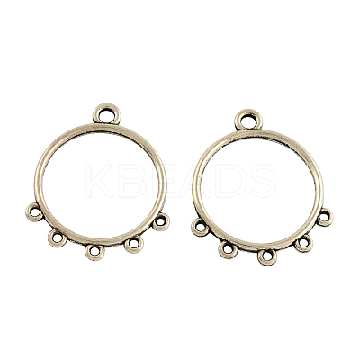 Tibetan Style Alloy Ring Chandelier Components Links X-TIBE-3818-AS-LF-1