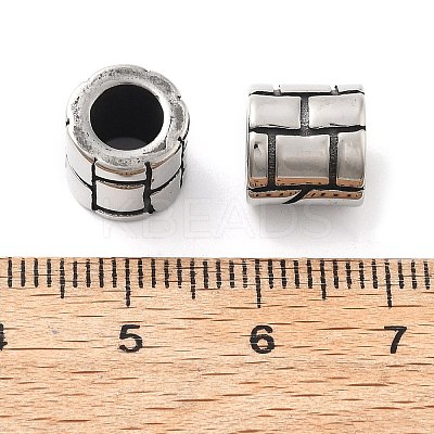 304 Stainless Steel European Beads STAS-V008-44AS-1