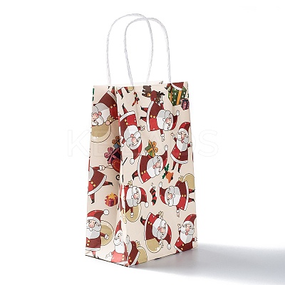 Christmas Theme Kraft Paper Gift Bags LS-CARB-L009-A02-1