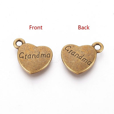 Mother's Day Tibetan Style Alloy Pendants TIBEP-5408-AB-FF-1