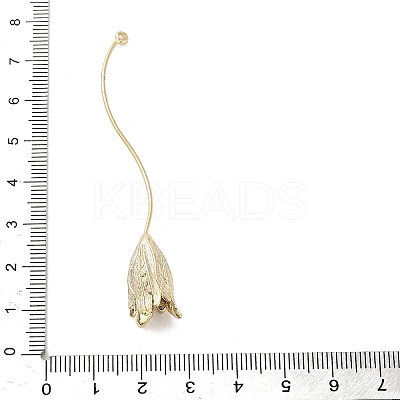 Three-Dimensional Flower Brass Pendants KK-V006-02G-03-1
