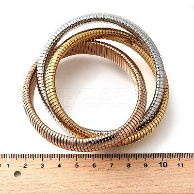 304 Stainless Steel Stretch Bracelets BJEW-A031-01J-M-1