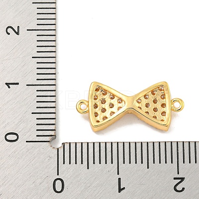 Brass Micro Pave Clear Cubic Zirconia Connector Charms KK-P275-36B-G-1