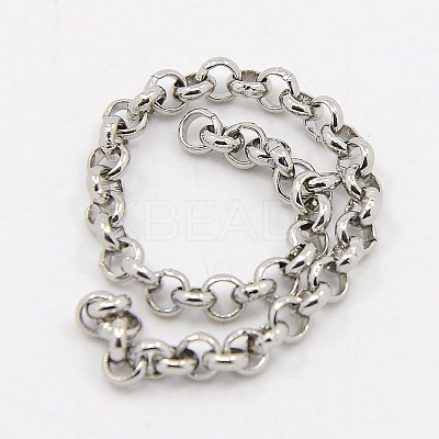 Tarnish Resistant 304 Stainless Steel Rolo Chains CHS-K001-99B-1