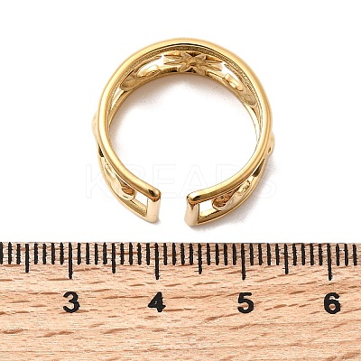 304 Stainless Steel Cuff Rings for Women RJEW-B137-02G-01-1