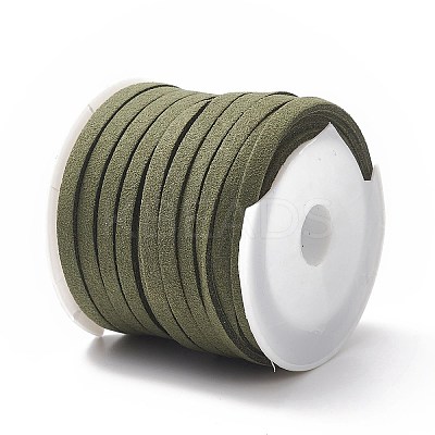 (Defective Closeout Sale: Bad Spool) Eco-Friendly Flat Faux Suede Cords LW-XCP0001-10-1
