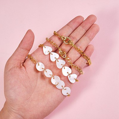 Brass Charm Bracelets & Curb Chain Bracelets Sets BJEW-SZ0001-005G-1