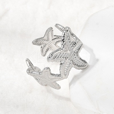 5Pcs 304 Stainless Steel Open Cuff Rings for Women RJEW-K313-10P-1