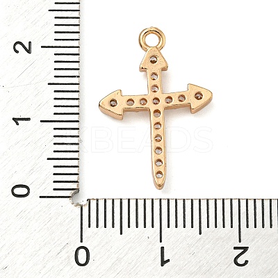 Brass Micro Pave Clear Cubic Zirconia Pendants LS-ZIRC-U003-01G-06-1