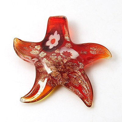 Handmade Lampwork Pendants LAMP-G089-M-1