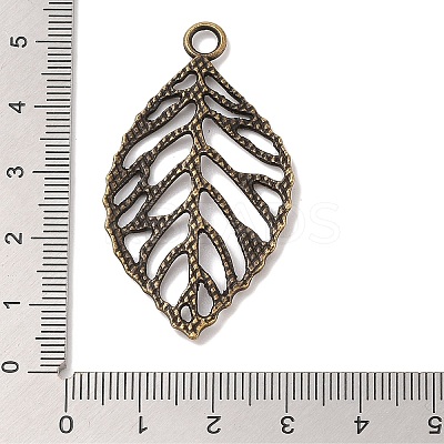 Tibetan Style Alloy Filigree Leaf Pendants LS-TIBEP-Q040-023AB-NR-1