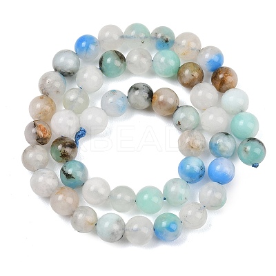 Natural Azurite Beads Strands G-L647-A01-8mm-1