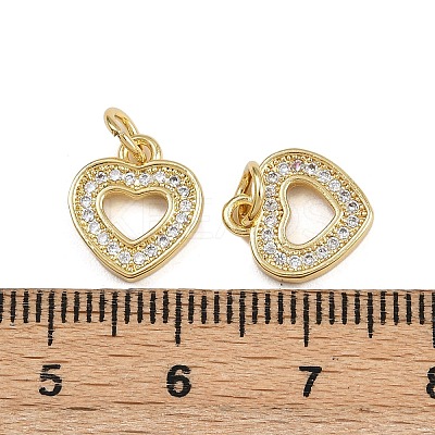 Brass Micro Pave Cubic Zirconia Pendants ZIRC-I367-04G-10-1