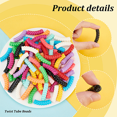96Pcs 12 Colors Opaque Resin Beads RESI-PH0002-19-1