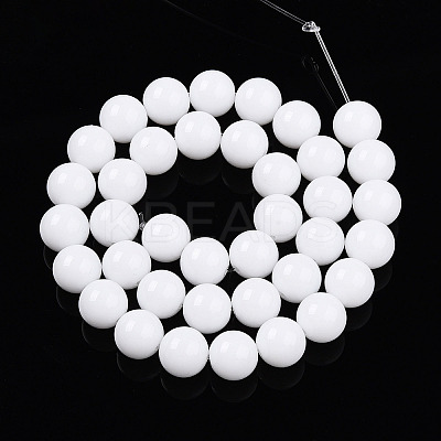 Baking Paint Opaque Glass Beads Strands LS-GLAA-T032-P10mm-02-1