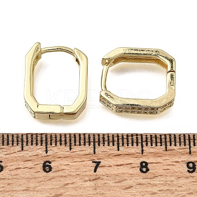 Brass Micro Pave Clear Cubic Zirconia Huggie Hoop Earrings EJEW-G473-09G-1