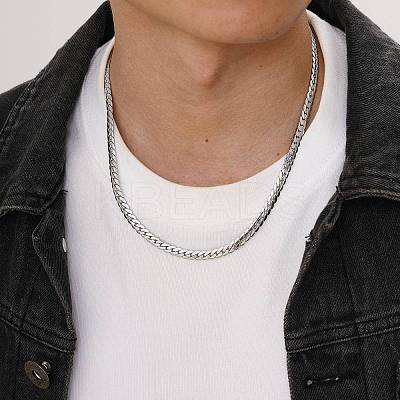 Stainless Steel Cuban Link Chains Necklaces LS-PW-WGE1B56-01-1
