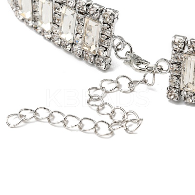 Crystal Rhinestone Choker Necklaces NJEW-L176-01P-1