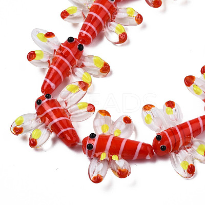 Autumn Theme Handmade Lampwork Beads Strands LAMP-Q031-017E-1