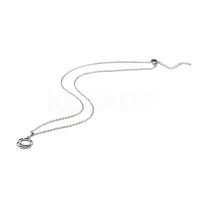 Non-Tarnish Stainless Steel Pendants Necklaces NJEW-K267-01G-P-1