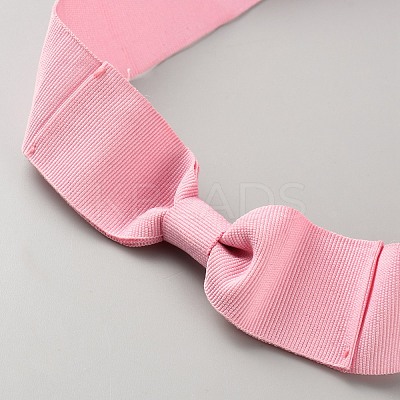 Women's Faux Suede Bowknot Stretchable Hat Band AJEW-WH0696-082D-1