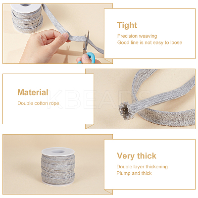 7 Bundles 7 Styles Flat Polycotton Hollow Cord OCOR-BC0006-15-1