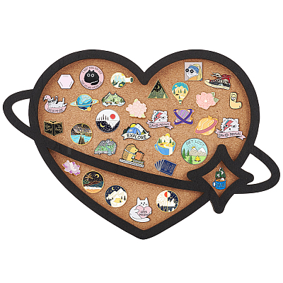 Wood Wall Jewelry Display Cork Tray AJEW-WH0348-466C-1