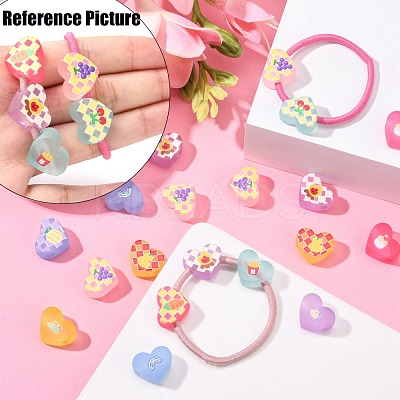 Transparent Printed Acrylic Beads MACR-S373-124-H03-1