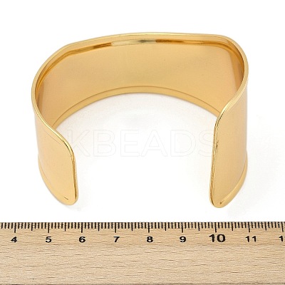304 Stainless Steel Cuff Bangles for Women BJEW-Z097-10G-1