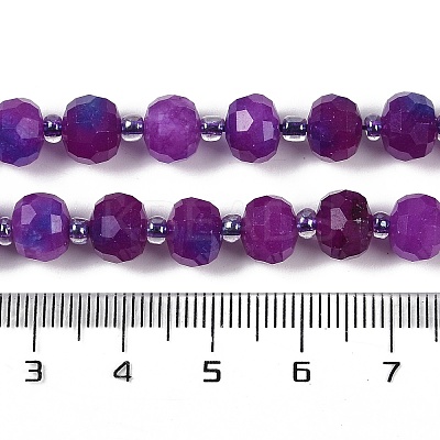Natural Dyed White Jade Beads Strands G-H057-A22-05-1