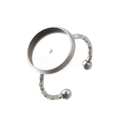 304 Stainless Steel Cuff Ring Components RJEW-H250-02A-P-1