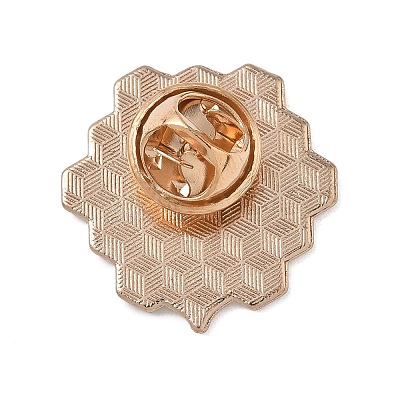 Busy Bees with Honeycomb Enamel Pins LS-JEWB-B029-02B-1