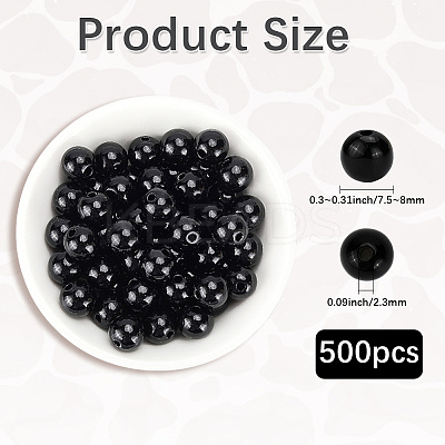 ABS Plastic Imitation Pearl Beads KY-SP0001-58C-1