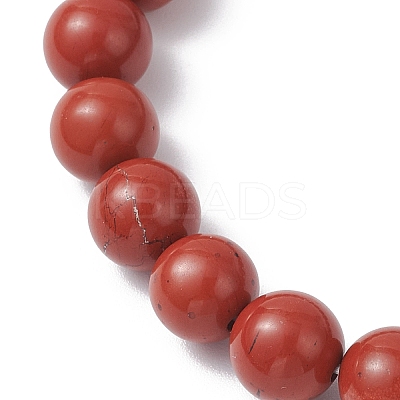 2Pcs 2 Styles Natural Red Jasper Beads Bracelets BJEW-JB12200-1