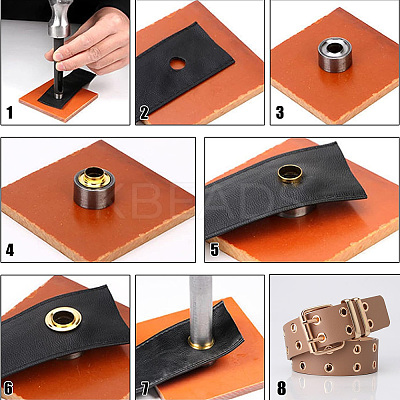 200 Sets 4 Colors Iron Grommet Eyelet Findings SCRA-GF0001-10A-06-1