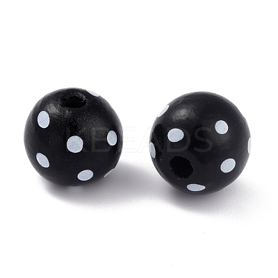 Dyed Natural Wooden Beads WOOD-O005-01D-1