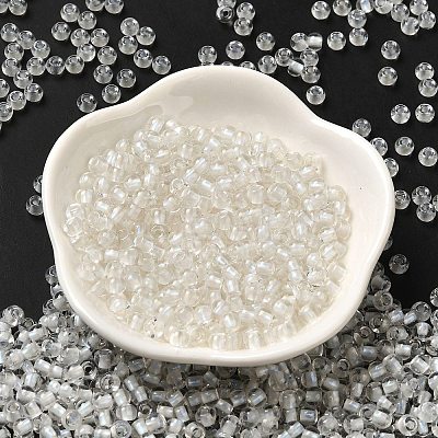 6/0 Transparent Inside Colours Glass Seed Beads SEED-P006-01A-15-1