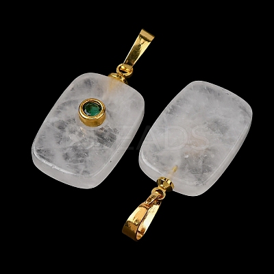Natural Quartz Crystal Pendants G-P628-01G-10-1