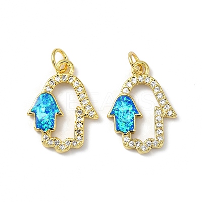 Brass Micro Pave Cubic Zirconia Pendants KK-A197-01G-1