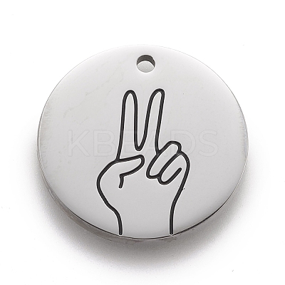 Non-Tarnish 316 Surgical Stainless Steel Pendants X-STAS-F257-02P-1