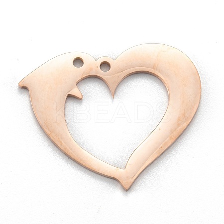 Ion Plating(IP) 304 Stainless Steel Pendants LS-STAS-P280-17RG-1