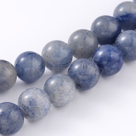 Natural Blue Aventurine Beads Strands G-I199-24-6mm-1