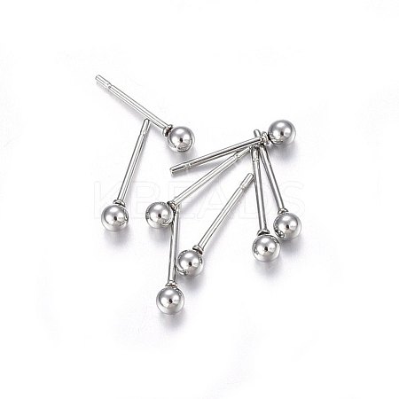 Tarnish Resistant 304 Stainless Steel Stud Earrings EJEW-P161-01P-1
