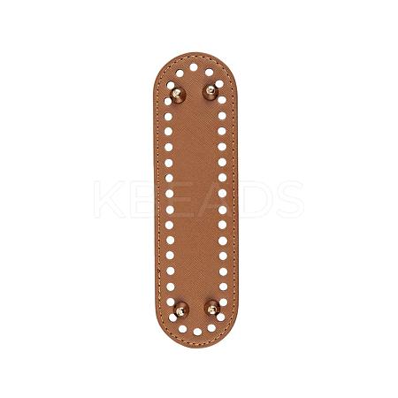 PU Leather Oval Long Bottom for Knitting Bag FIND-WH0043-56B-1