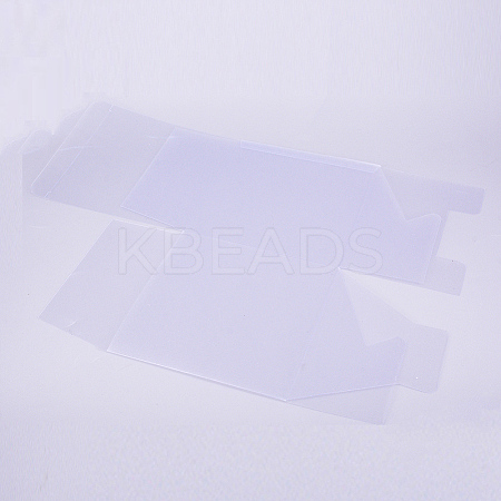 Frosted PVC Rectangle Favor Box Candy Treat Gift Box LS-CON-WH0074-01B-1