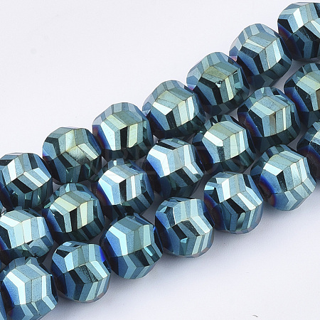 Electroplate Glass Beads Strands EGLA-T018-01-B01-1