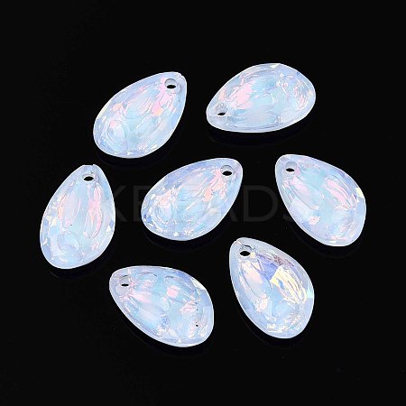 112Pcs Electroplate Glass Charms EGLA-T029-04C-1