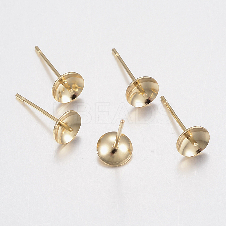 304 Stainless Steel Stud Earring Findings STAS-H436-25-6mm-1
