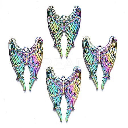 Rack Plating Rainbow Color Alloy Big Pendants X-PALLOY-N163-131A-1