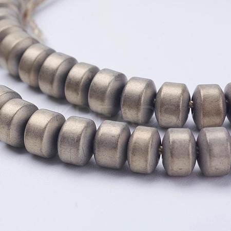 Electroplate Non-Magnetic Synthetic Hematite Beads Strands G-F510-29A-1